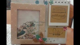 CALENDARIO DA TAVOLO CON SCATOLA SCRAPBOOKING [upl. by Inot]