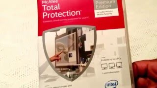 Unboxing  McAfee Total PC Protection 💻🔒 [upl. by Ileane]