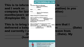 Sabbatical Leave Application for Child Care  Sabbatical Leave Request Letter Sample [upl. by Ebony616]