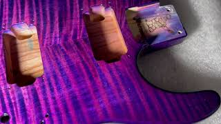 Warmoth PinkPurple Soloist Guitar build  Part 2 back from the finishing shop [upl. by Fremont]