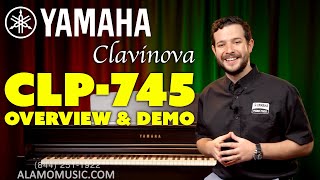 Yamaha CLP745 Clavinova  Digital Piano Overview amp DEMO [upl. by Oine]