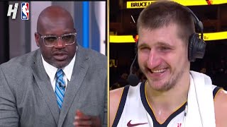 Nikola Jokic Joins Inside the NBA talks INSANE GAMEWINNER vs Warriors [upl. by Kolivas]