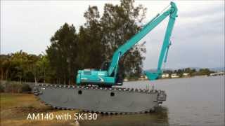 EIK AmphiMaster AM 140  Kobelco SK 130 wwwdozerpl [upl. by Komarek]