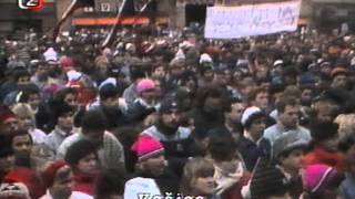 Manifestácia asi 23111989 na Slovensku  Bratislava Banská Bystrica Košice [upl. by Ileyan]