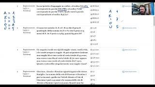 🧩 Luglio 2024  Logica n° 2  In un ipotetico linguaggio in codice al codice S1L5M3 corrisponde la… [upl. by Ecila832]