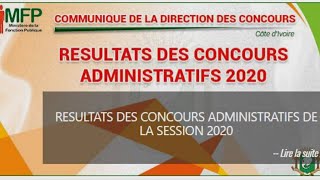 Fonction Publique  Les Résultats Des Concours Administratifs  Disponibles Maintenant [upl. by Pickering]