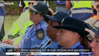 Festive Season  Stern warning for drunk drivers and speedsters [upl. by Odranreb]