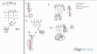 LSAT PrepTest 22 Logic Game 1 Full Tutorial Questions 17 [upl. by Clemen353]