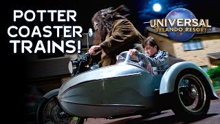 Potter Coaster Trains on the Track in Universal Orlando  Hagrids Magical Creatures [upl. by Yrolg]