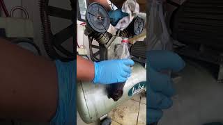 2HP Vespa Air Compressor Change Oil [upl. by Bryana]