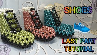 3D Beaded Shoe 👟 Tutorial Last Part by Bead Rose Sons [upl. by Airemat615]