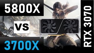 AMD RYZEN 5800X vs 3700X Performance with RTX 3070  Tested in 7 Games [upl. by Killie]