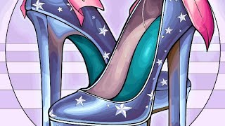 Como dibujar y pintar tacones elegantes como pintar [upl. by Ailatan]