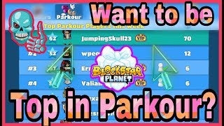 Blockstarplanet How to be top in Parkour [upl. by Yentrok349]