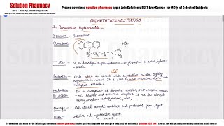 Class 53 Phenothiazine Drug Under Antipsychotic Drugs  Medicinal Chemistry 01  BPharmacy [upl. by Florie]