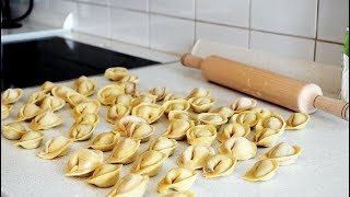 Homemade Traditional Russian Pelmeni meat dumplings ravioli Easy Recipe [upl. by Enenaej]