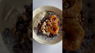 let’s make breakfast blueberry oatmeal with apricot amp cashew butter ⭐️🫐 foodshorts breakfast [upl. by Kwei]