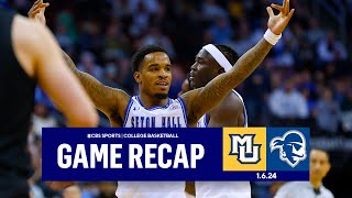 Seton Hall takes down No 7 Marquette  Game Recap  CBS Sports [upl. by Lovato]