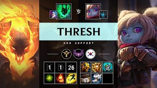 Thresh Support vs Poppy  KR Master Patch 1418 [upl. by Aicilas]