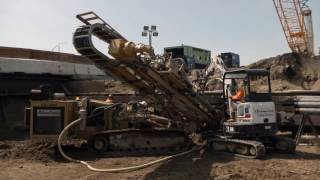 Fresno Trench Tieback Installation April 2017 [upl. by Bamford697]