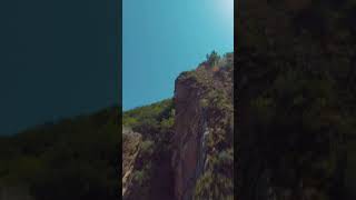 250 meters rock diving ⛰️ fpv drone dronevideo dji gopro extreme rock diving bird eagle [upl. by Namie]