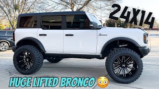 HUGE LIFTED BRONCO on 38s and 24X14s [upl. by Ajnot]