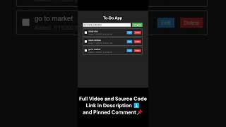 To Do List Frontend Web Application using reactjs  Source Code  Created using chatgpt shorts [upl. by Charles]