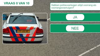 🚘 10 Vragen voor het CBR Auto Theorie Examen 🚗 [upl. by Eatnhoj]