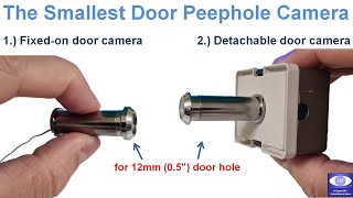 The smallest door peephole camera for your home or apartment front door video surveillance system [upl. by Olcott]