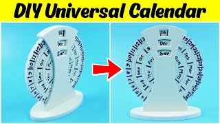 DIY Universal Calendar  How to Make Desk Calendar [upl. by Nosbig]