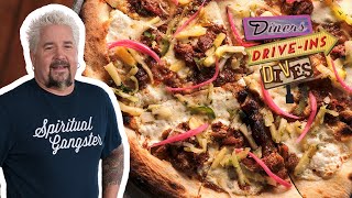 Guy Fieri Eats Heavenly Pizza in a Church  Diners DriveIns and Dives  Food Network [upl. by Ralleigh]