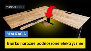 Biurko narożne elektryczne  z szufladą i uchwytem na komputer  czy takie biurko jest stabilne [upl. by Eva]