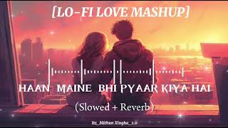 HAAN MAINE BHI PYAAR KIYA HAI LOFI LOVE MASHUP SONGS Slowed Reverb 🎧😌❤️🎶 [upl. by Punke]