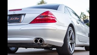 Sl500 r230 custom Exhaust 3quot cat back [upl. by Ardiedak321]