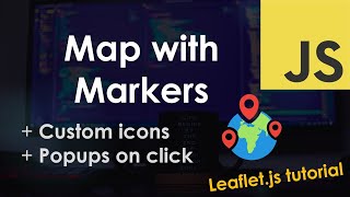 Map with Markers using Leaflet  JavaScript Tutorial [upl. by Clo]