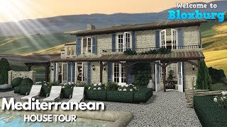 Bloxburg Mediterranean House Tour  Roblox House Build [upl. by Anestassia]