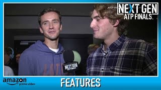 Greek Tsitsipas Plays Reporter At Next Gen ATP Finals 2017 [upl. by Mavra]