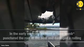 Lava bomb from Hawaii volcano injures 23 on boat [upl. by Harrietta]