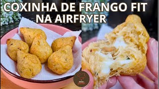 Coxinha de Frango FIT na AIRFRYER  sem massa e com requeijão pode congelar [upl. by Nikkie]