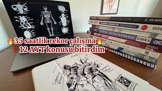 35 SAATLİK REKOR DERS ÇALIŞMAM yks yks2025 yks25 [upl. by Aicel]