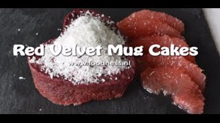 Healthy red velvet mug cakes  Foodnessnl [upl. by Daggett]