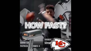 Kansas City Chiefs Quarterback Patrick Mahomes showing off is cannon of an arm nfl football [upl. by Intisar]