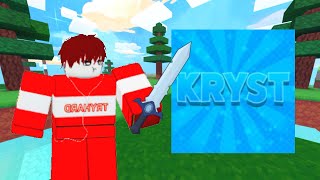 I joined Krystal Clan Roblox BedWars [upl. by Kauslick255]