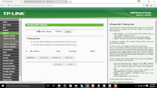 How to set MAC Filtering or MAC Binding in TP LINK WiFi router TL WR740N [upl. by Aketahs]