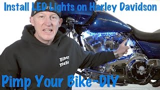 How to Install LED Lights on a HarleyDavidsonTutorial amp Guide [upl. by Etezzil]