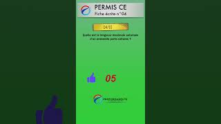 Permis CE  Fiche écrite 04 question 04 quiz [upl. by Nerro]