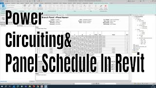 Power Circuiting amp Creating Panel Schedule in Revit [upl. by Woo11]