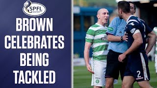 Scott Brown teases Mihael Kovacevic by sarcastically celebrating crunching tackle [upl. by Yrailih280]