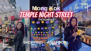 Hong Kong Vlog  MONGKOK 旺角 TEMPLE STREET NIGHT MARKET 廟街 food and shopping [upl. by Assirak383]