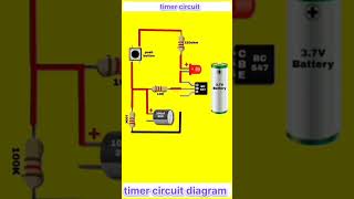 Monostable timer Circuit diagram  shorts [upl. by Ylim229]